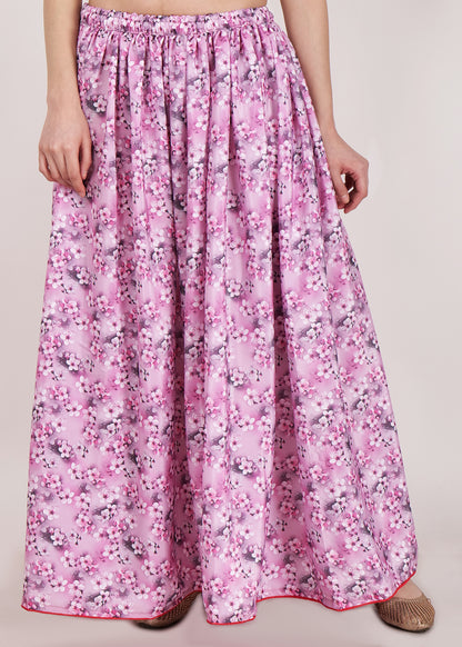 Sweet Pink Printed Skirt - Rigel Wear